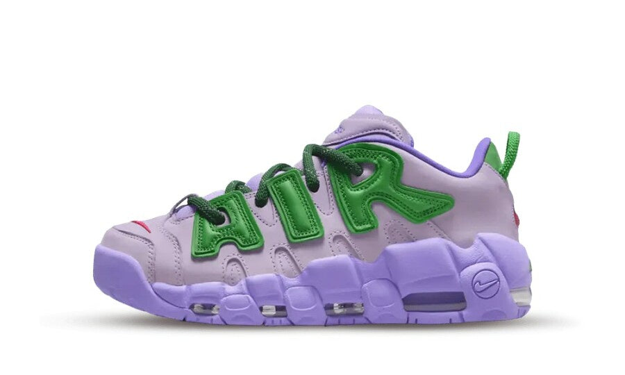 Air More Uptempo Low x AMBUSH Lilac and Apple Green