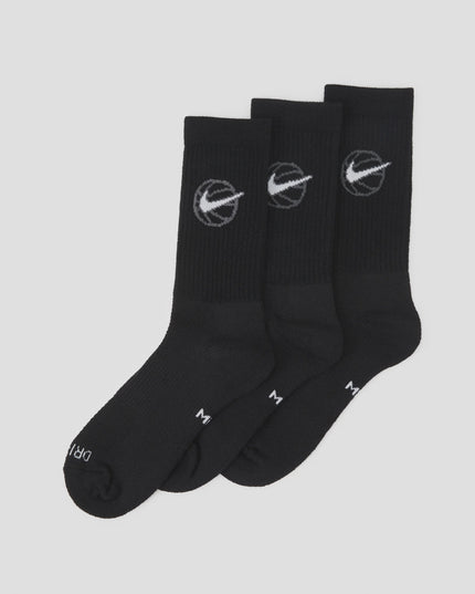 Nike Performance EVERYDAY CREW UNISEX 3 PACK - Sportsokken - black/white