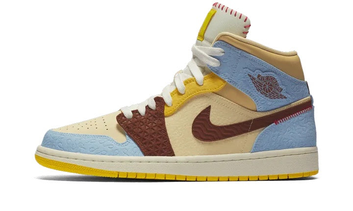 Jordan 1 Mid SE Fearless Maison Chateau Rouge