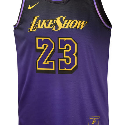 LA Lakers LeBron James City Edition Youth Jersey