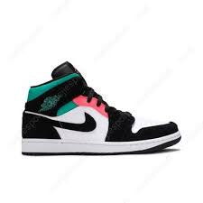 air jordan 1 mid se white/hot punch-black