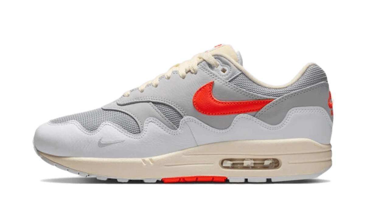 Nike Air Max 1 Patta Waves White Hyper Crimson (With Bracelet)