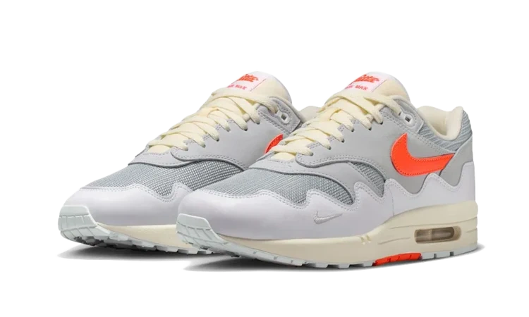 Nike Air Max 1 Patta Waves White Hyper Crimson (With Bracelet)