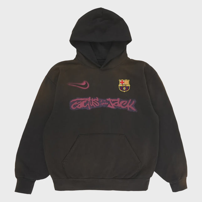 Travis Scott Cactus Jack x Nike X FC Barcelona Spray Logo Hoodie