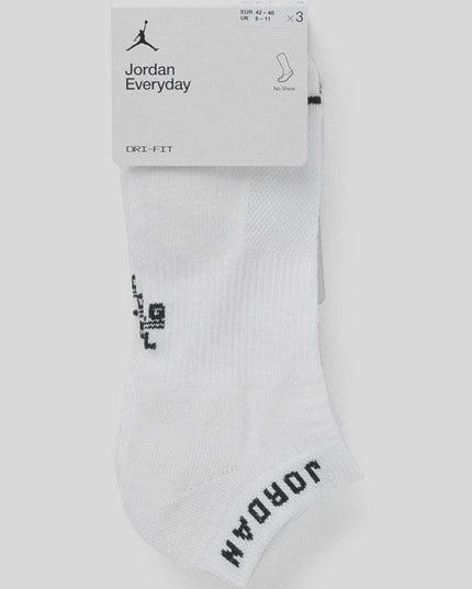 Jordan Everyday No-Show Socks (3 Pairs) White