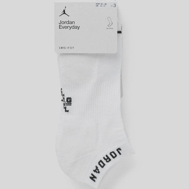 Jordan Everyday No-Show Socks (3 Pairs) White